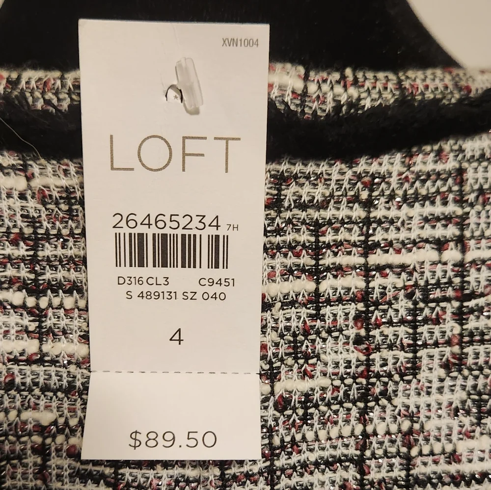 Loft tweed dress.  Size 4 NWT. - Picture 4 of 6